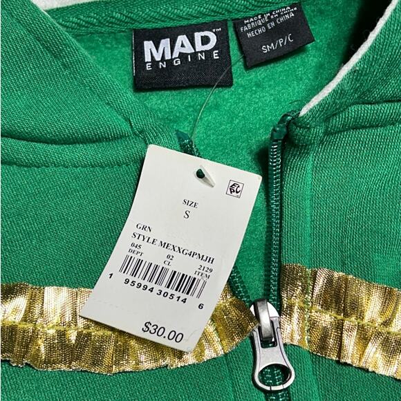 Mad Engine Extreme Christmas Tree hoodie NWT size mens Small - Picture 2 of 4